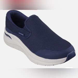 Skechers Men's Arch‎ Fit 2.0 Vallo Slip-On Comfort Shoe Navy Blue White Size 9.5
